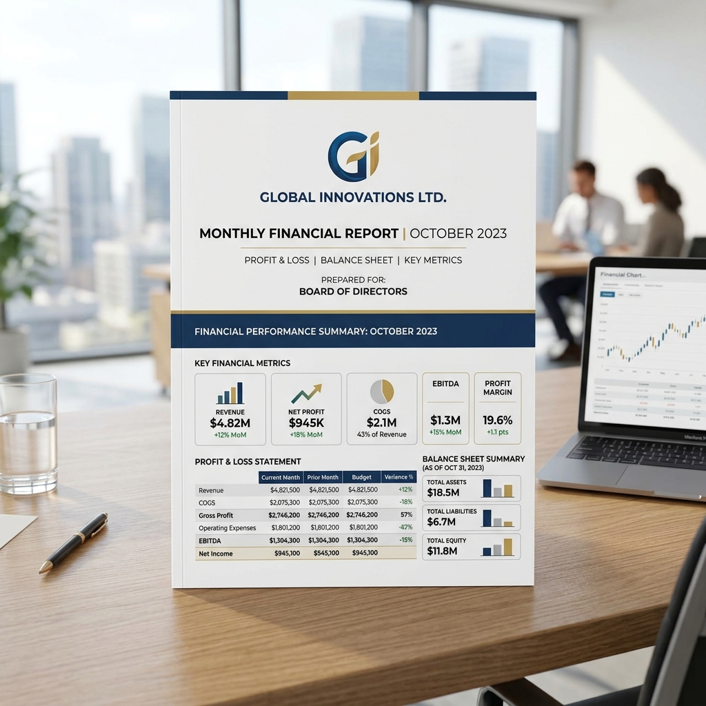 Monthly financial reports